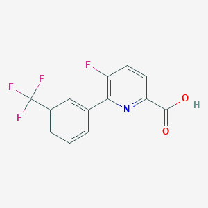 molecular formula C13H7F4NO2 B12083084 5-Fluoro-6-(3-(trifluoromethyl)phenyl)picolinic acid 