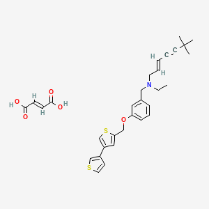 molecular formula C31H35NO5S2 B12083086 (E)-but-2-enedioic acid;(E)-N-ethyl-6,6-dimethyl-N-[[3-[(4-thiophen-3-ylthiophen-2-yl)methoxy]phenyl]methyl]hept-2-en-4-yn-1-amine 
