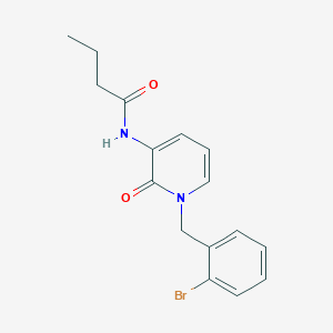 molecular formula C16H17BrN2O2 B1208310 N-[1-[(2-bromophenyl)methyl]-2-oxo-3-pyridinyl]butanamide 