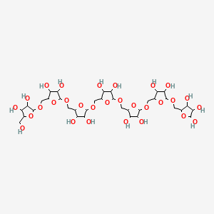 molecular formula C35H58O29 B12083105 5-[[5-[[5-[[5-[[5-[[5-[[3,4-dihydroxy-5-(hydroxymethyl)oxolan-2-yl]oxymethyl]-3,4-dihydroxyoxolan-2-yl]oxymethyl]-3,4-dihydroxyoxolan-2-yl]oxymethyl]-3,4-dihydroxyoxolan-2-yl]oxymethyl]-3,4-dihydroxyoxolan-2-yl]oxymethyl]-3,4-dihydroxyoxolan-2-yl]oxymethyl]oxolane-2,3,4-triol 