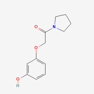 molecular formula C12H15NO3 B12083133 2-(3-Hydroxyphenoxy)-1-(pyrrolidin-1-yl)ethanone 