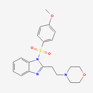 molecular formula C20H23N3O4S B1208314 4-[2-[1-(4-Methoxyphenyl)sulfonyl-2-benzimidazolyl]ethyl]morpholine 