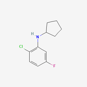 molecular formula C11H13ClFN B12083140 2-Chloro-N-cyclopentyl-5-fluoroaniline 