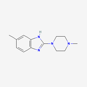 molecular formula C13H18N4 B1208316 6-甲基-2-(4-甲基-1-哌嗪基)-1H-苯并咪唑 