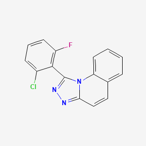 molecular formula C16H9ClFN3 B1208321 1-(2-Chloro-6-fluorophenyl)-[1,2,4]triazolo[4,3-a]quinoline 