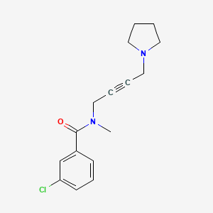 molecular formula C16H19ClN2O B1208324 3-chloro-N-methyl-N-[4-(1-pyrrolidinyl)but-2-ynyl]benzamide 