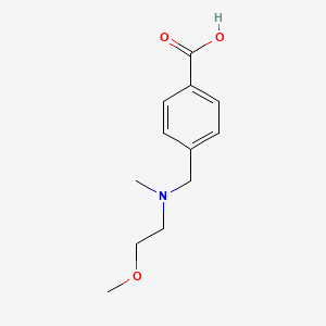 molecular formula C12H17NO3 B12083243 4-(((2-Methoxyethyl)(methyl)amino)methyl)benzoic acid 