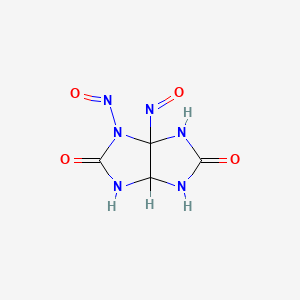 molecular formula C4H4N6O4 B1208325 Dinitrosoglycolurile CAS No. 91112-63-9