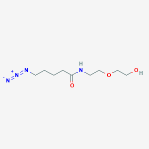 molecular formula C9H18N4O3 B12083276 5-Azido-N-(2-(2-hydroxyethoxy)ethyl)pentanamide 