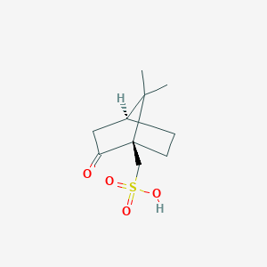 molecular formula C10H16O4S B120833 ((1R,4S)-7,7-Dimethyl-2-oxobicyclo[2.2.1]heptan-1-yl)methanesulfonic acid CAS No. 35963-20-3