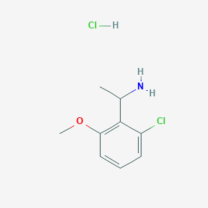 molecular formula C9H13Cl2NO B12083313 1-(2-Chloro-6-methoxyphenyl)ethan-1-amine hydrochloride 