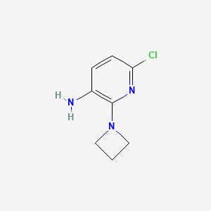 molecular formula C8H10ClN3 B12083316 2-(Azetidin-1-yl)-6-chloropyridin-3-amine 