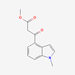 molecular formula C13H13NO3 B12083320 Methyl 3-(1-methyl-1H-indol-4-yl)-3-oxopropanoate 