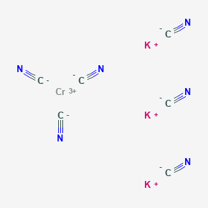 molecular formula C6CrK3N6 B1208335 Hexacyanochromate CAS No. 13601-11-1