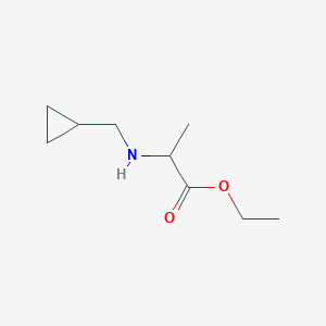 molecular formula C9H17NO2 B12083361 Ethyl 2-[(cyclopropylmethyl)amino]propanoate 