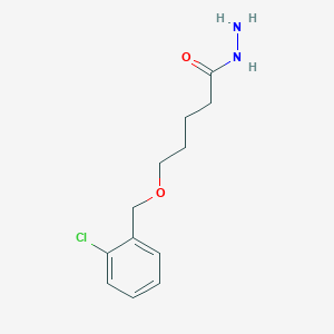 molecular formula C12H17ClN2O2 B12083376 5-[(2-Chlorophenyl)methoxy]pentanehydrazide 