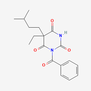 molecular formula C18H22N2O4 B1208339 3-Benzoyl-5-ethyl-5-isoamylbarbituric acid CAS No. 7279-57-4