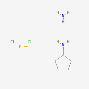 molecular formula C5H14Cl2N2Pt B1208341 Amminedichloro(cyclopentylamine)platinum(0) CAS No. 64538-66-5