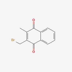 molecular formula C12H9BrO2 B1208342 1,4-Naphthalenedione, 2-(bromomethyl)-3-methyl- CAS No. 50371-29-4