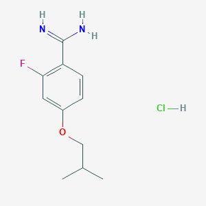 molecular formula C11H16ClFN2O B12083433 2-Fluoro-4-isobutoxybenzimidamide hydrochloride 
