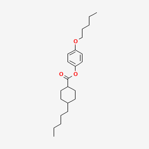 molecular formula C23H36O3 B12083434 Cyclohexanecarboxylic acid, 4-pentyl-, 4-(pentyloxy)phenyl ester CAS No. 67679-66-7