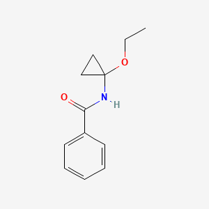 molecular formula C12H15NO2 B1208346 N-(1-Ethoxycyclopropyl)benzamide CAS No. 63805-80-1