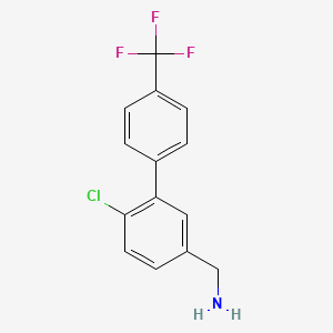 molecular formula C14H11ClF3N B12083467 C-(6-Chloro-4'-(trifluoromethyl)biphenyl-3-yl)-methylamine 