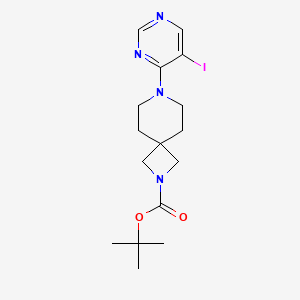 molecular formula C16H23IN4O2 B12083502 tert-Butyl 7-(5-iodopyrimidin-4-yl)-2,7-diazaspiro[3.5]nonane-2-carboxylate 