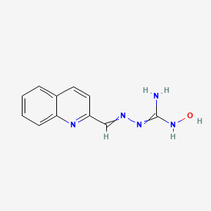 molecular formula C11H11N5O B1208352 1-Hydroxy-2-(quinolin-2-ylmethylideneamino)guanidine 