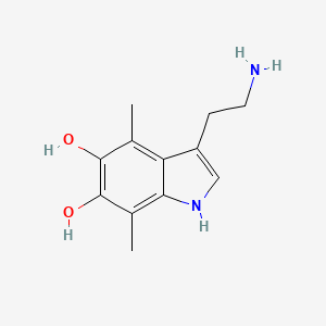 molecular formula C12H16N2O2 B1208353 4,7-Dimethyl-5,6-dihydroxytryptamine CAS No. 97073-72-8