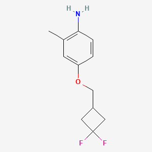 molecular formula C12H15F2NO B12083532 4-((3,3-Difluorocyclobutyl)methoxy)-2-methylaniline 