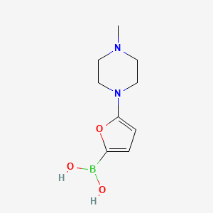 molecular formula C9H15BN2O3 B12083535 (5-(4-Methylpiperazin-1-yl)furan-2-yl)boronic acid 