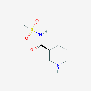 molecular formula C7H14N2O3S B12083538 (3S)-N-Methanesulfonylpiperidine-3-carboxamide 