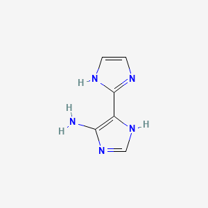 molecular formula C6H7N5 B1208354 4-Amino-5-(imidazol-2-yl)imidazole CAS No. 73371-04-7