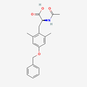 molecular formula C20H23NO4 B12083556 (2S)-2-acetamido-3-(2,6-dimethyl-4-phenylmethoxyphenyl)propanoic acid 