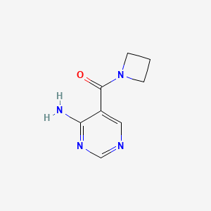 molecular formula C8H10N4O B12083561 5-(Azetidine-1-carbonyl)pyrimidin-4-amine 