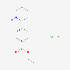 molecular formula C14H20ClNO2 B12083575 Ethyl 4-piperidin-2-ylbenzoate;hydrochloride 