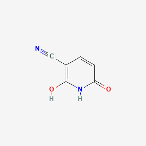 molecular formula C6H4N2O2 B1208358 2,6-Dihydroxy-3-cyanopyridine CAS No. 35441-10-2