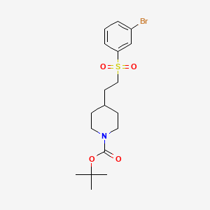 molecular formula C18H26BrNO4S B12083606 tert-Butyl 4-(2-((3-bromophenyl)sulfonyl)ethyl)piperidine-1-carboxylate 