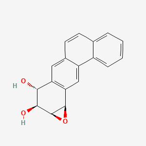 molecular formula C18H14O3 B1208361 8,9-Dihydroxy-10,11-epoxy-8,9,10,11-tetrahydrobenz(a)anthracene CAS No. 63038-83-5