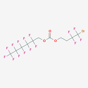 molecular formula C11H6BrF15O3 B12083645 4-Bromo-3,3,4,4-tetrafluorobutyl 1H,1H-perfluorohexyl carbonate 