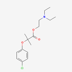 molecular formula C16H24ClNO3 B1208367 beta-Diethylaminoethyl alpha-4-chlorophenoxyisobutyrate CAS No. 56135-48-9