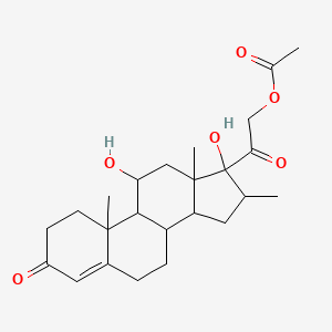 molecular formula C24H34O6 B12083689 11beta,17,21-Trihydroxy-16alpha-methyl-pregn-4-ene-3,20-dione 21-Acetate 