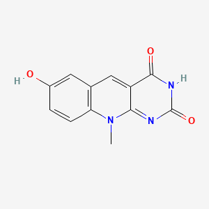 molecular formula C12H9N3O3 B1208370 7-Hydroxy-10-methyl-5-deazaisoalloxazine CAS No. 73077-67-5