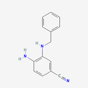 molecular formula C14H13N3 B12083707 4-Amino-3-(benzylamino)benzonitrile 