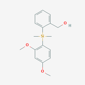 molecular formula C17H22O3Si B12083722 2-[(2,4-Dimethoxyphenyl)dimethylsilyl]benzyl alcohol 
