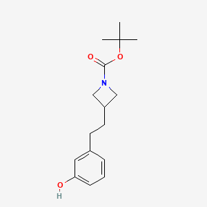 molecular formula C16H23NO3 B12083743 tert-Butyl 3-(3-hydroxyphenethyl)azetidine-1-carboxylate 