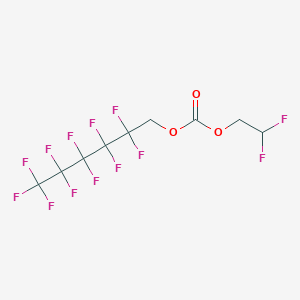 molecular formula C9H5F13O3 B12083772 2,2-Difluoroethyl 1H,1H-perfluorohexyl carbonate 
