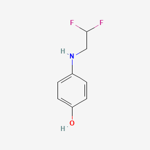 molecular formula C8H9F2NO B12083792 Phenol, 4-[(2,2-difluoroethyl)amino]- CAS No. 1309602-12-7
