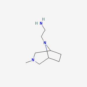 molecular formula C9H19N3 B12083799 2-(3-Methyl-3,8-diazabicyclo[3.2.1]oct-8-YL)ethanamine CAS No. 91445-48-6
